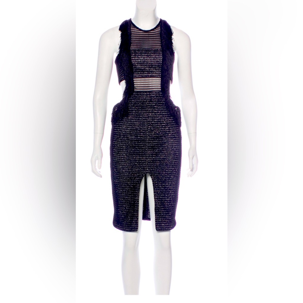 Self-Portrait Fringe Formation Dress 
W/Tags Black XS/US2/UK6